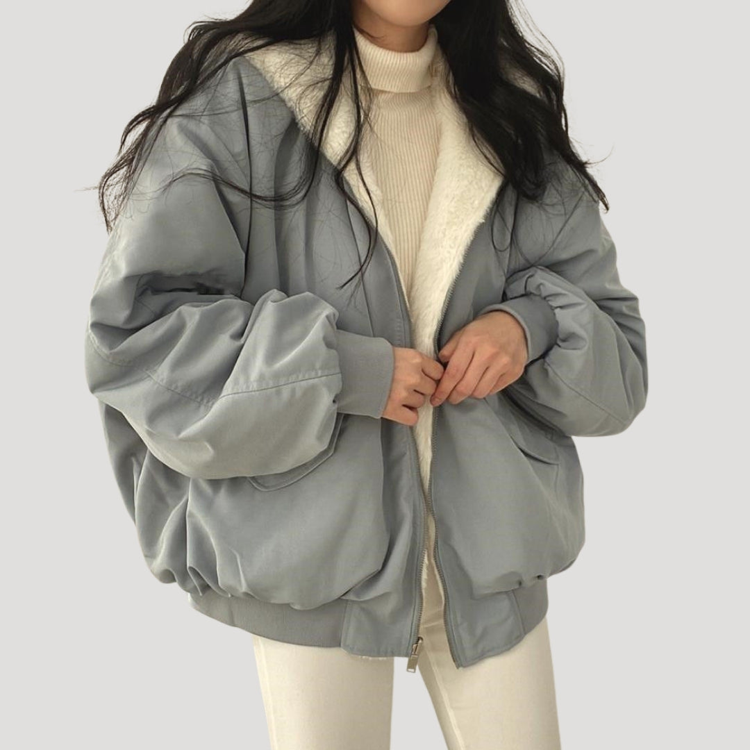 Drune | Damen Sherpa Fleece Teddy Jacke Winterstil