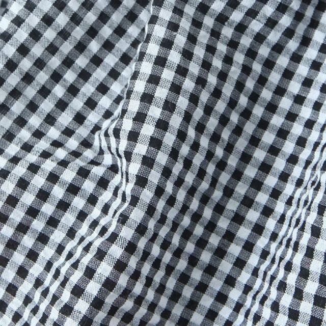Drune | Gestuftes Gingham-Midirock mit Rüschendetail