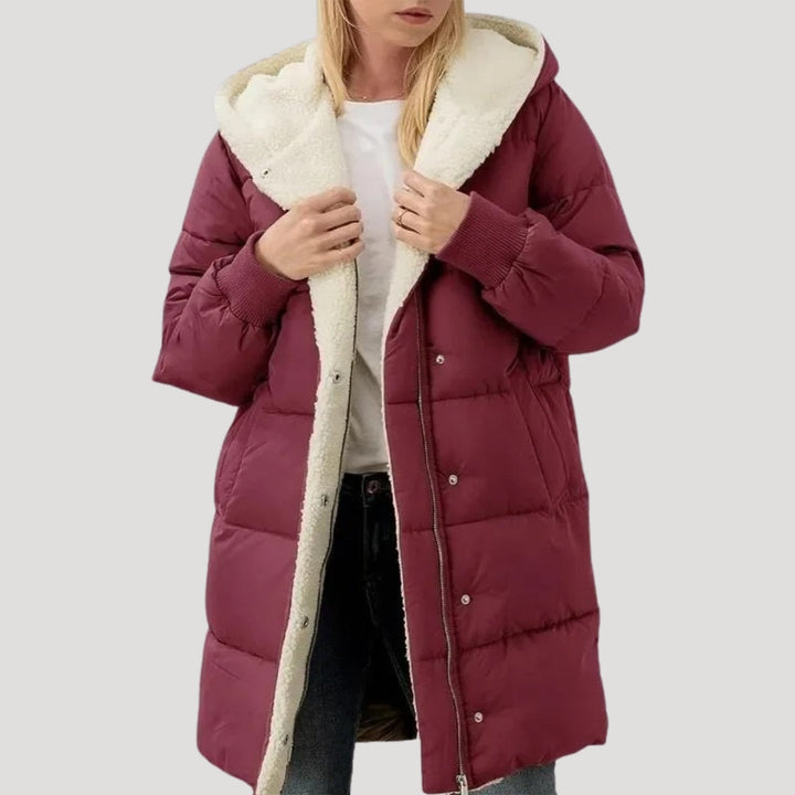 Drune | Damen Faux-Fur gefütterte Jacke Lange Jackenstil