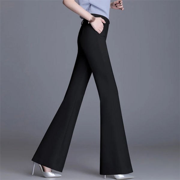 Drune | Elegante Enganliegende Hohe Taille Flared Hosen