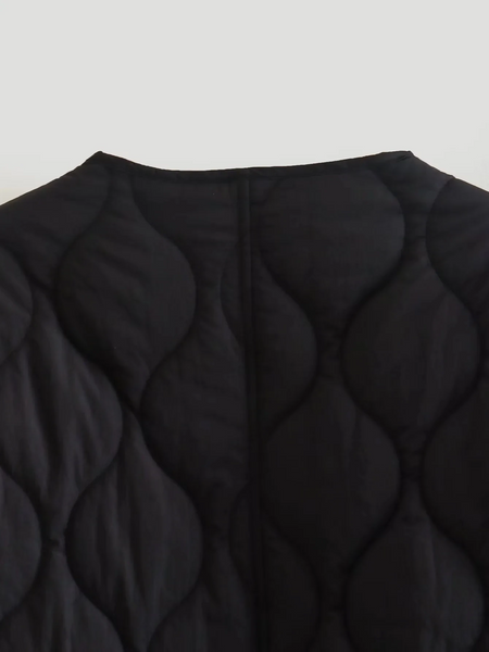 Drune | Elegante Langarm-Steppjacke mit Ein-Knopf-Verschluss Ideal für Herbst/Winter