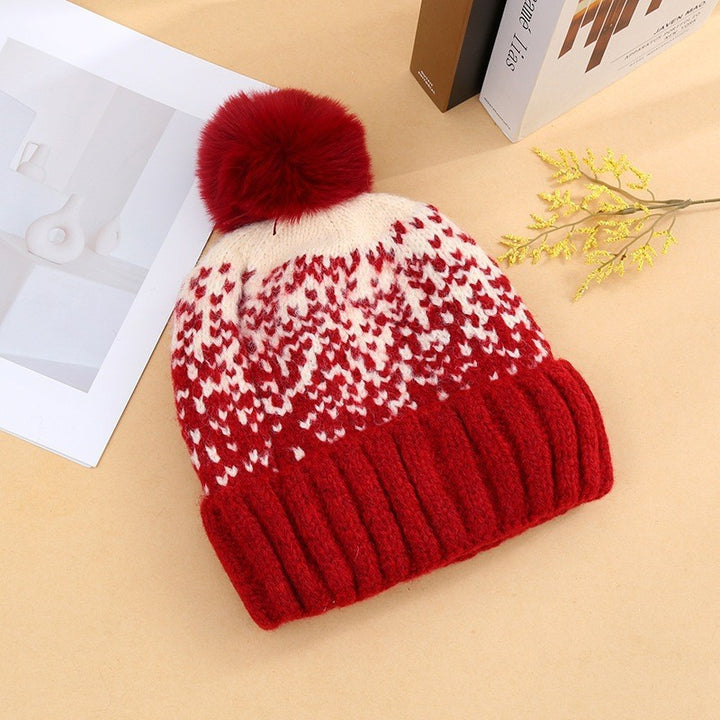 Damen-Strickmütze und Schal-Set, warm gefüttert