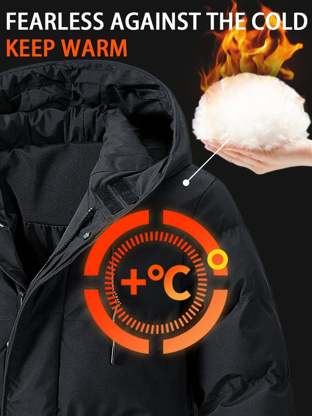 Drune | Fleece-Gefütterte Reißverschluss Vorderseite Winter Jacke Für Herren - Perfekt für Outdoor-Aktivitäten