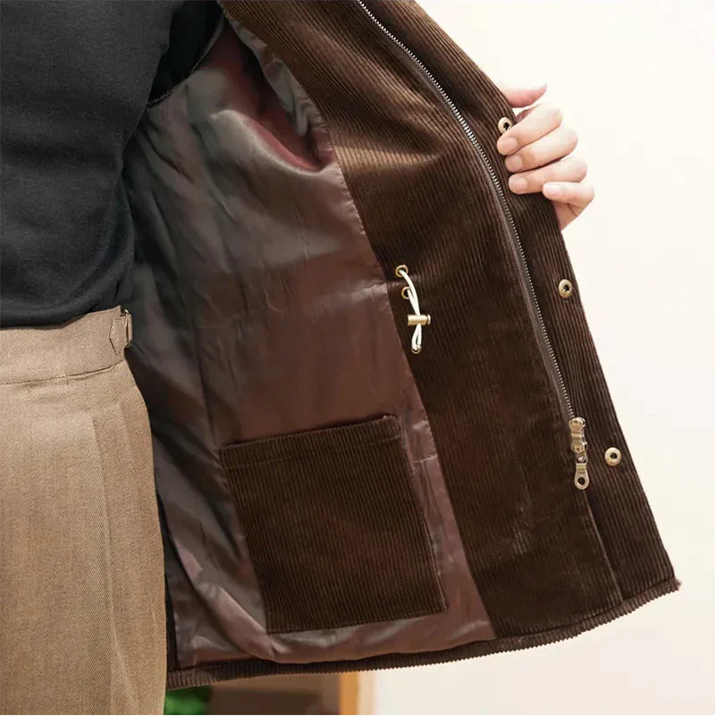 Drune | Luxuriöse Cordjacke für Herren im Herbststil