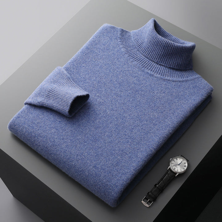 Herren-Wollpullover, Rollkragen, 100% Wolle