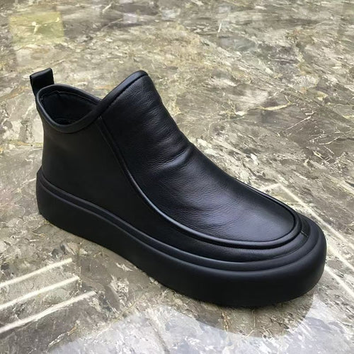 Gefütterte Herren-Chelsea-Stiefel, Leder