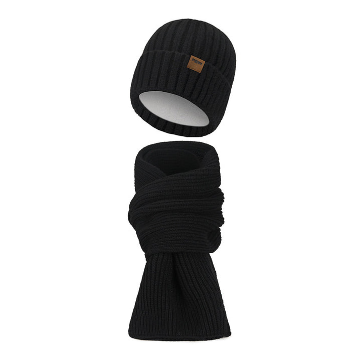 Winter-Set: Strickmütze und Schal, gefüttert, wärmend