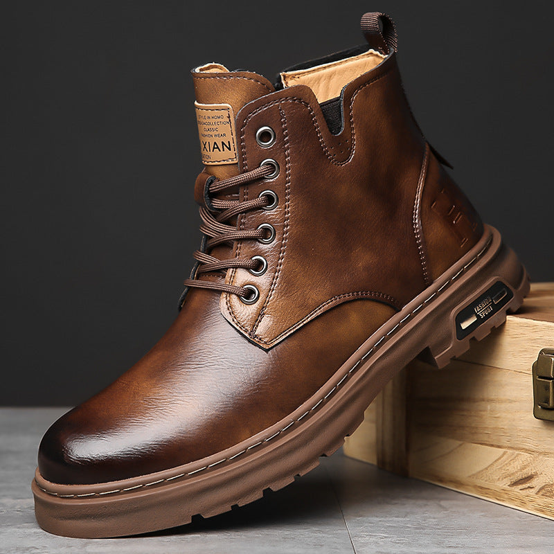 Herren-Arbeitsstiefel, gefüttert, rutschfest