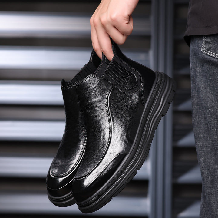 Lässiger Herren-Chelsea-Stiefel, mittelhoher Schaft