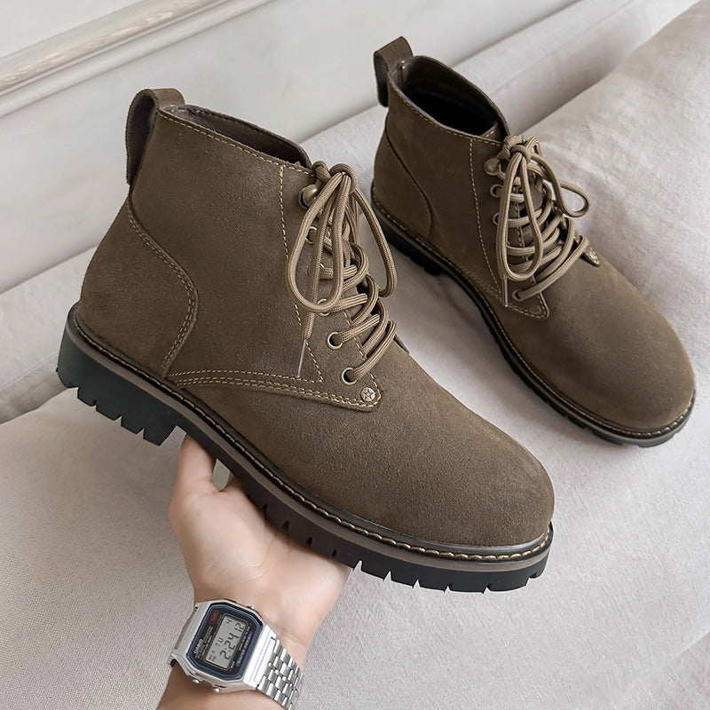 Arbeitsstiefel für Herren, Wildleder-Optik, britischer Stil