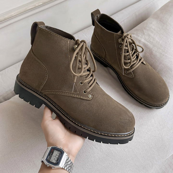 Arbeitsstiefel für Herren, Wildleder-Optik, britischer Stil