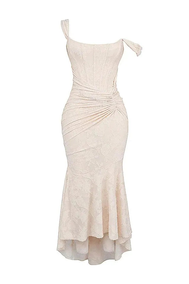 Drune | Kleid Vintage Blumenmuster Interne Stäbchen und Falten Perfekt für Besondere Anlässe
