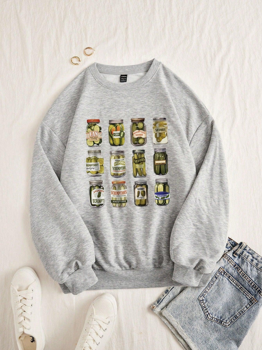 Drune | Gestreiftes Sweatshirt mit Rosa Details für Damen