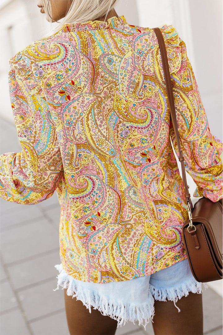 Drune | Hemd mit Paisley-Muster und Rüschen Für Frauen
