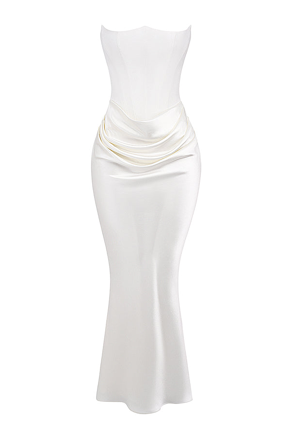 Drune | Trägerloses Korsett Maxi Kleid