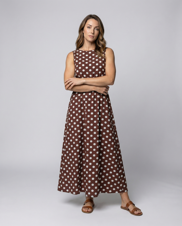 Drune | Elegantes Sommerkleid mit Pünktchen