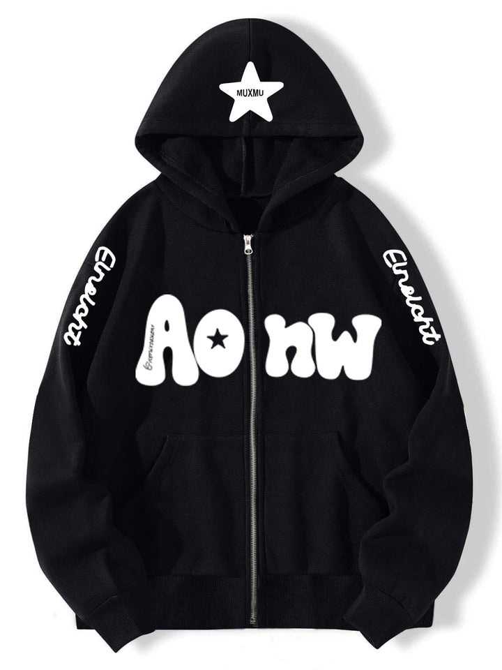 Drune | oversized Hoodie mit Buchstabenprint