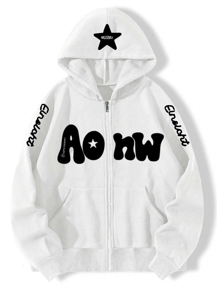 Drune | oversized Hoodie mit Buchstabenprint