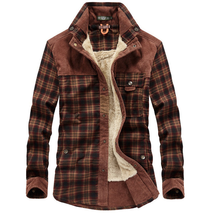 Herren Flanellhemdjacke mit Teddyfutter Drune