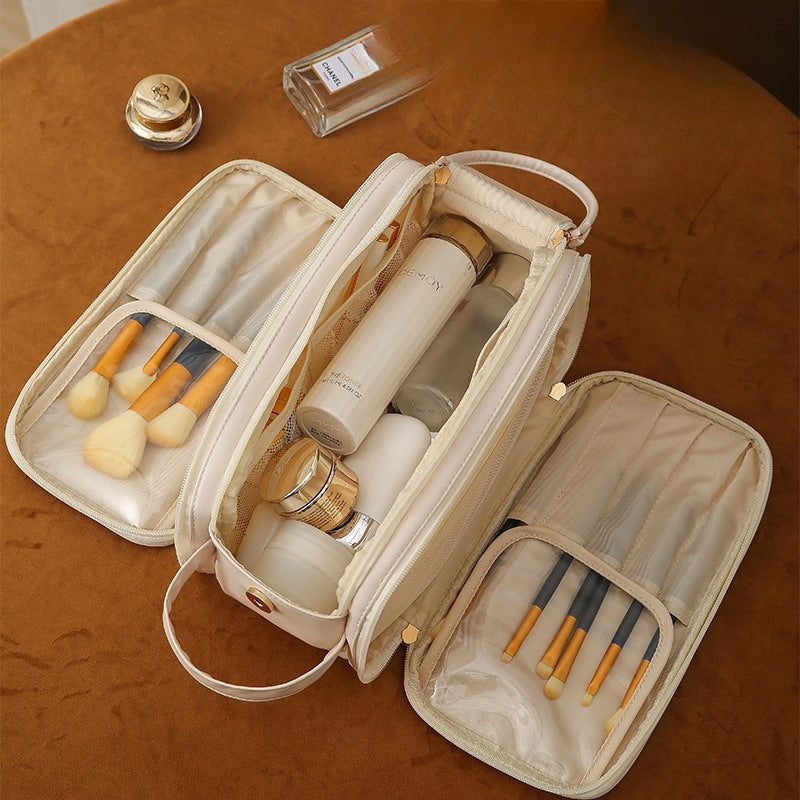 Drune PU-Leder Kosmetiktasche mit U-förmigem Design