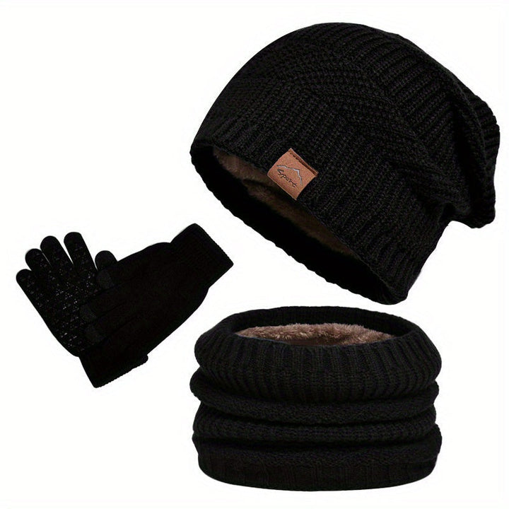 Drune - Freizeit Winter Plüsch 3-teiliges Set für Männer