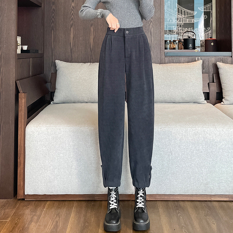 Damen-Freizeithose aus Chenille, gefüttert