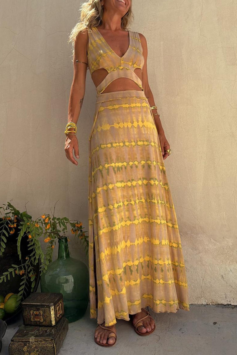 Drune | Stretchkleid mit Ausschnitt und Schlitz