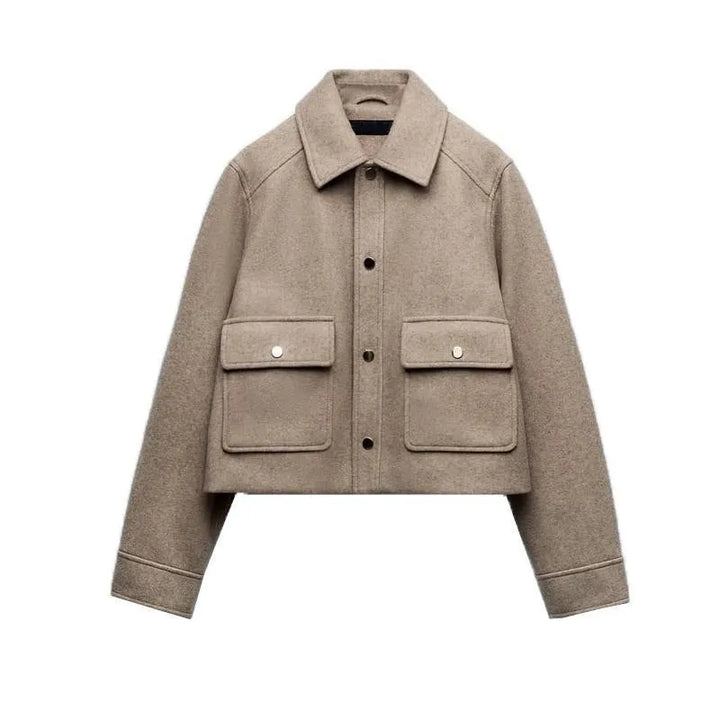 Drune | Lässige Herbstjacke für Damen mit Klappe und Taschen