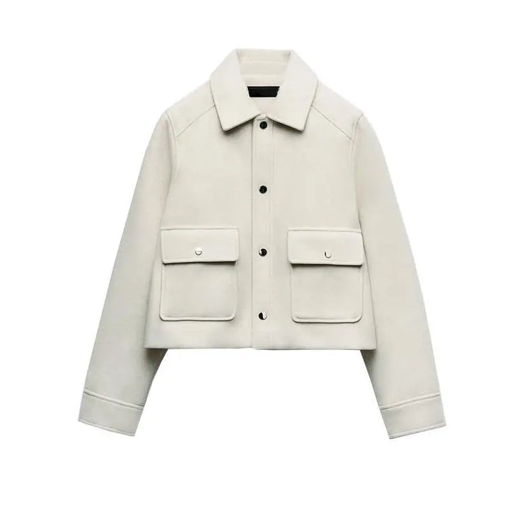 Drune | Lässige Herbstjacke für Damen mit Klappe und Taschen