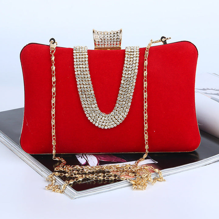 Drune-förmige Diamant-Wildleder-Tasche