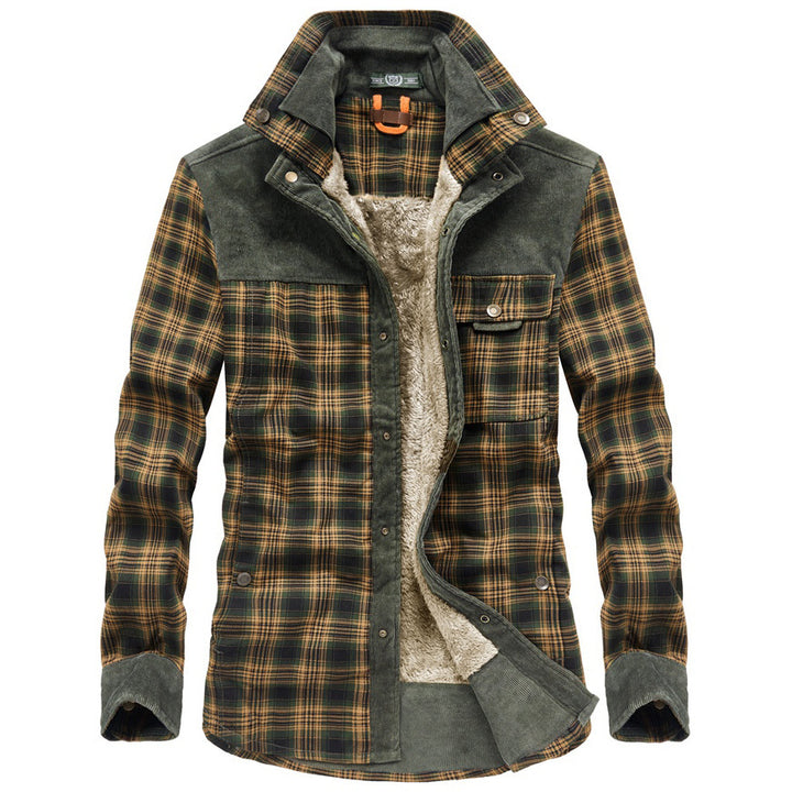 Herren Flanellhemdjacke mit Teddyfutter Drune