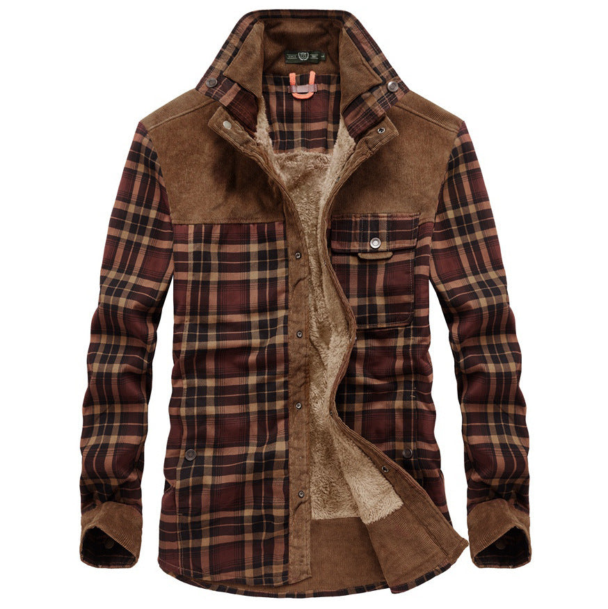Herren Flanellhemdjacke mit Teddyfutter Drune