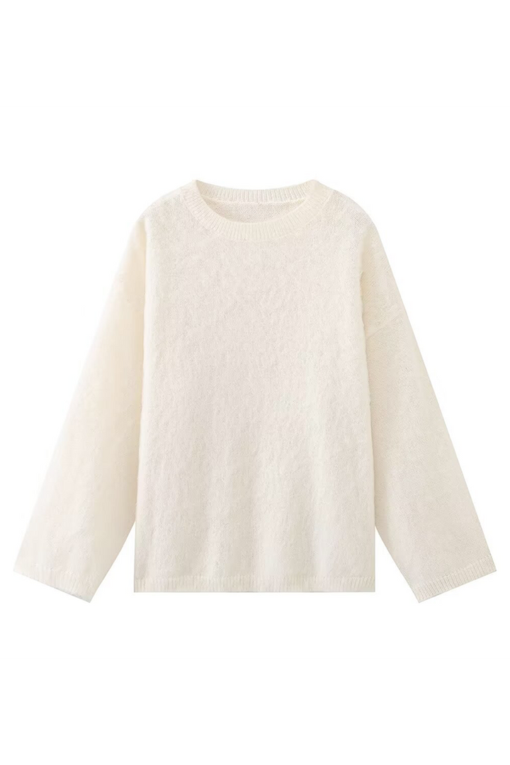Drune | Lässige Tägliche Flauschige O-Hals Pullover