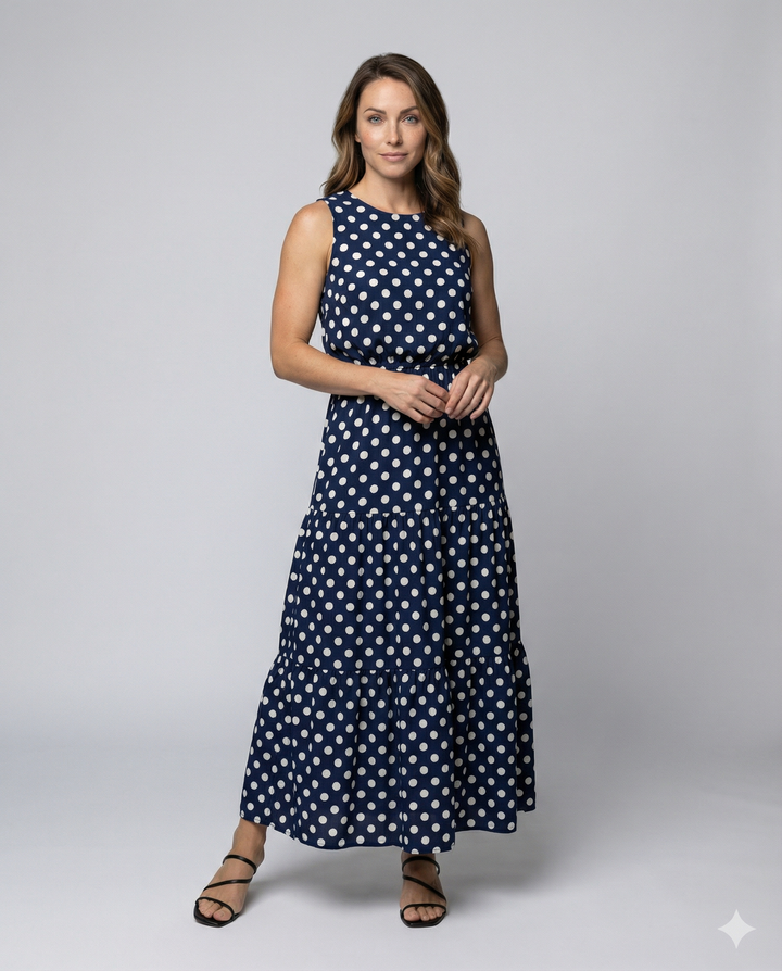 Drune | Elegantes Sommerkleid mit Pünktchen