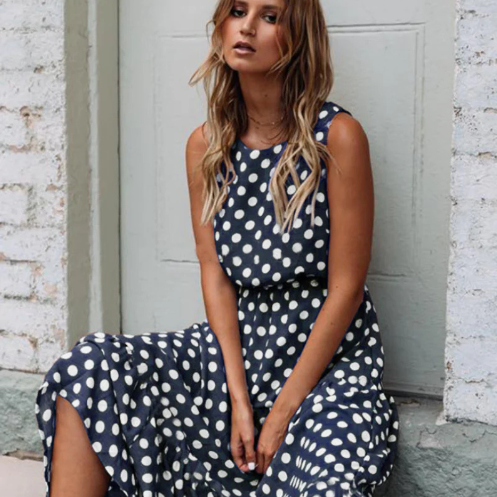 Drune | Elegantes Sommerkleid mit Pünktchen