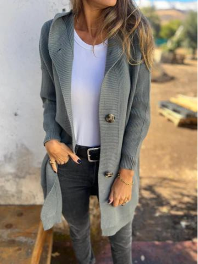 Drune | Lange Jacke mit Kapuze