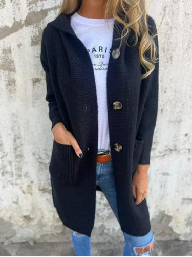 Drune | Lange Jacke mit Kapuze