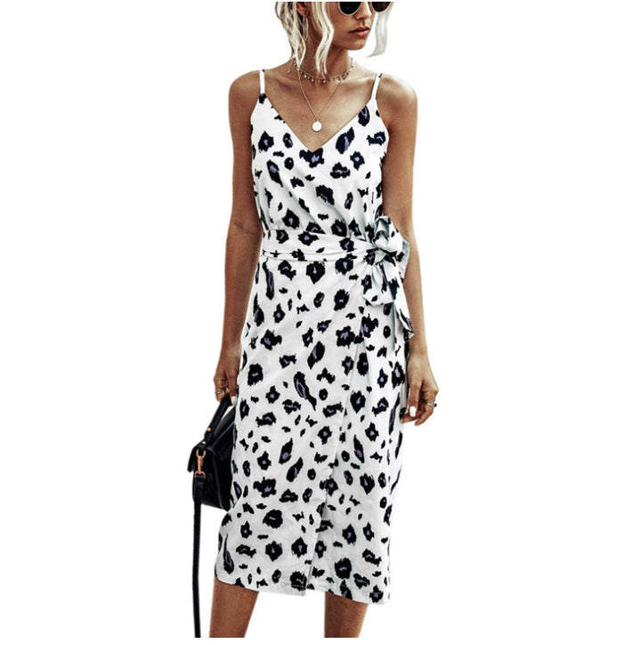 Damen Leichtes Wickelkleid mit schickem Schlitz und floralem Muster Drune