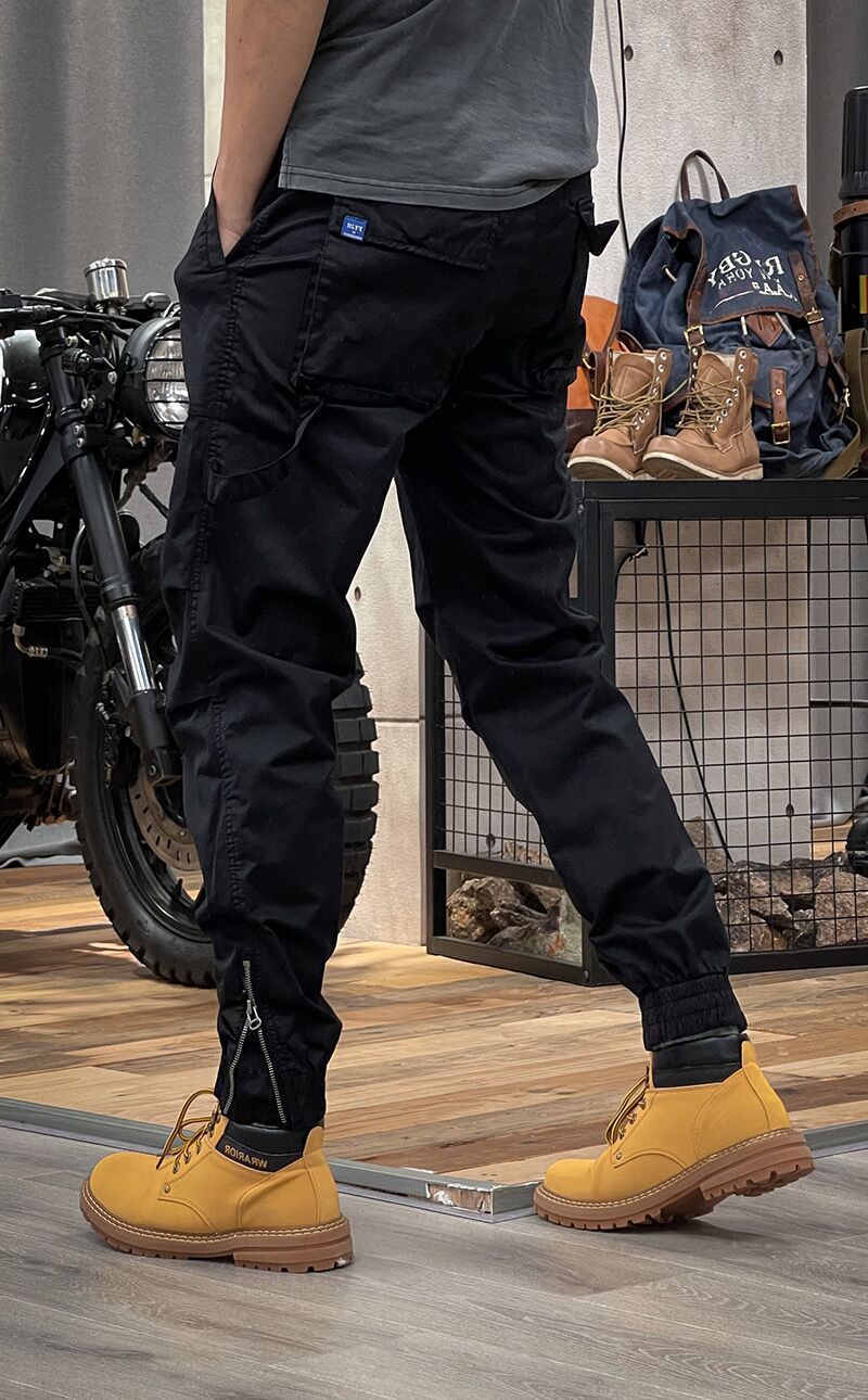 Drune | Retro Herren Latzhose Mit Mehreren Taschen Und Elastischer Taille