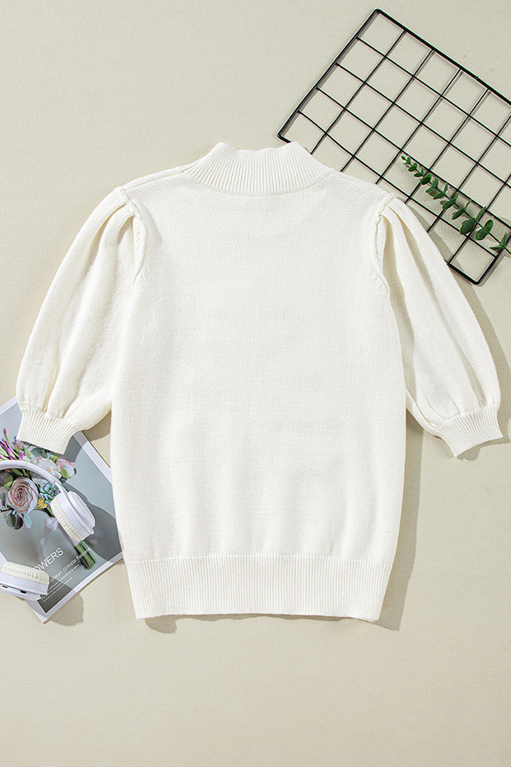 Drune | Lässige Rollkragenpullover mit Weihnachtsbaum-Pailletten-Patchwork