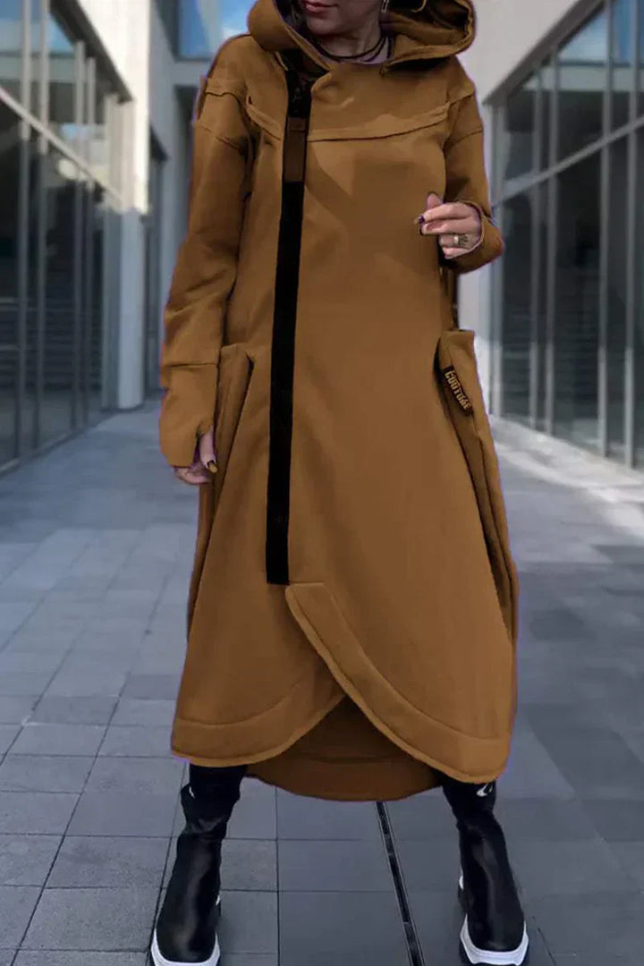 Drune | Langes Hoodie-Kleid mit modernem Schnitt