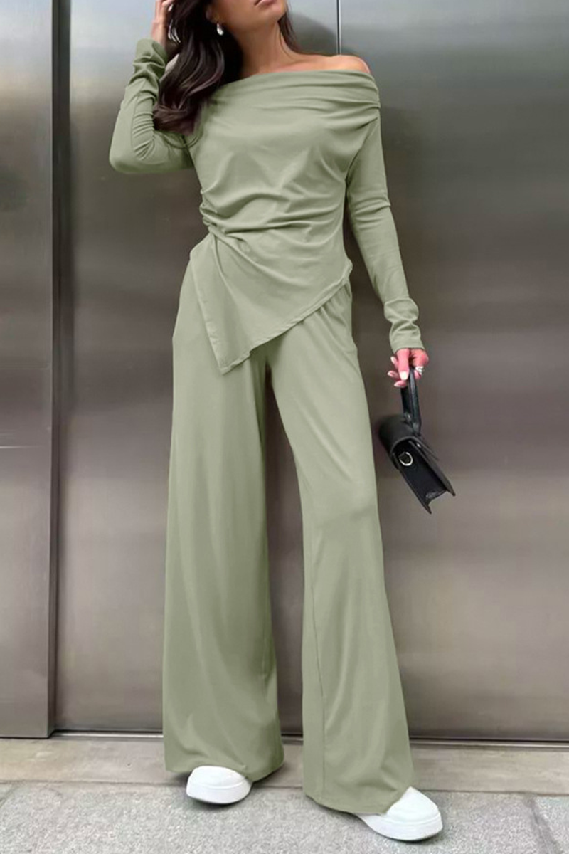 Drune | Stilvolle Herbst Streetwear Off-Shoulder Zweiteilig Set Für Frauen