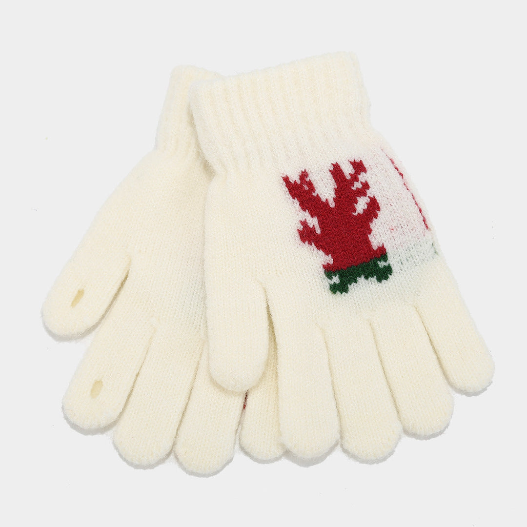 Drune | Weihnachtsrentier Geweih Schal Hut Handschuhe Dreiteiliges Set (3 Farben)