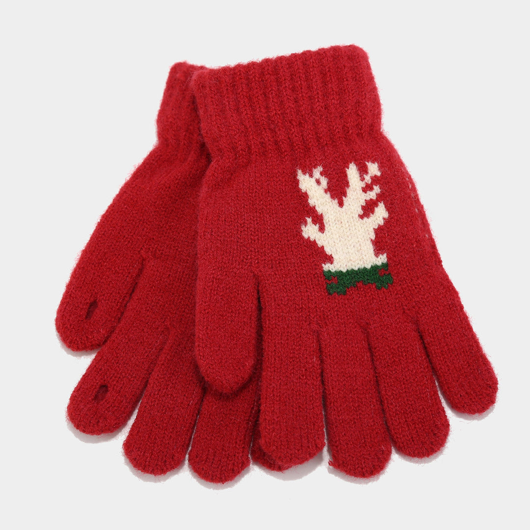 Drune | Weihnachtsrentier Geweih Schal Hut Handschuhe Dreiteiliges Set (3 Farben)