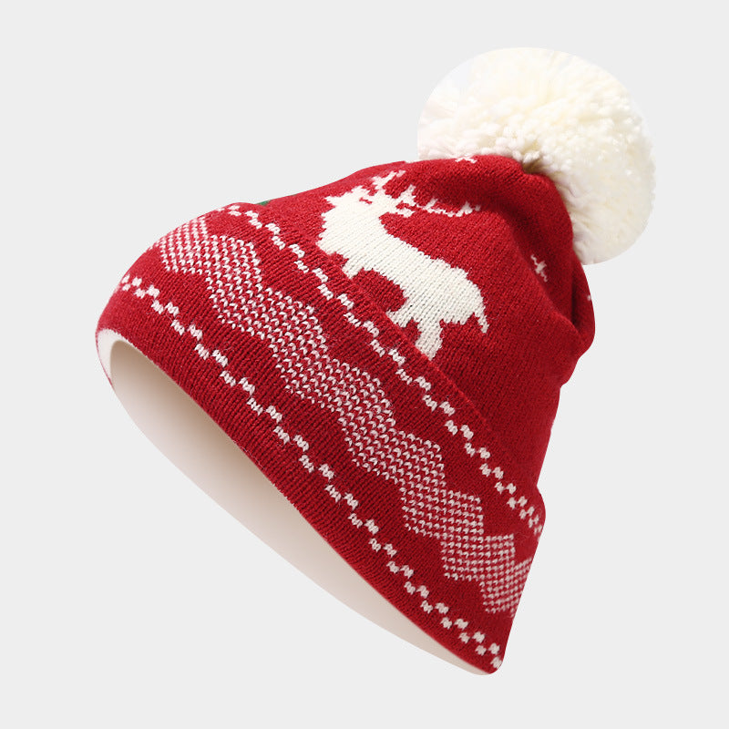 Drune | Weihnachtsrentiermuster Muster Mütze Schal Handschuhe Set (6 Farben)
