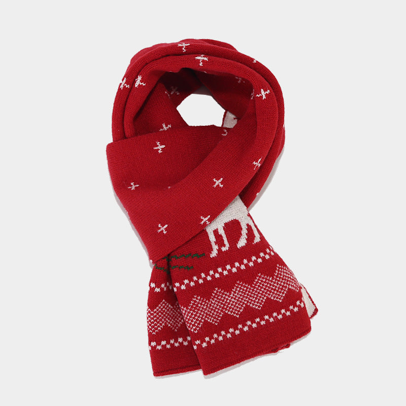 Drune | Weihnachtsrentiermuster Muster Mütze Schal Handschuhe Set (6 Farben)