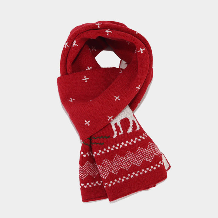 Drune | Weihnachtsrentiermuster Muster Mütze Schal Handschuhe Set (6 Farben)