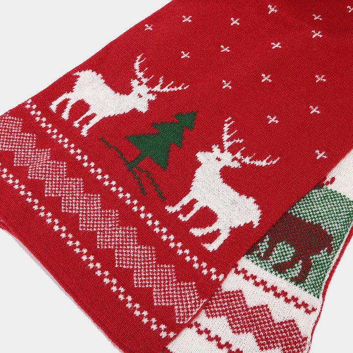Drune | Weihnachtsrentiermuster Muster Mütze Schal Handschuhe Set (6 Farben)