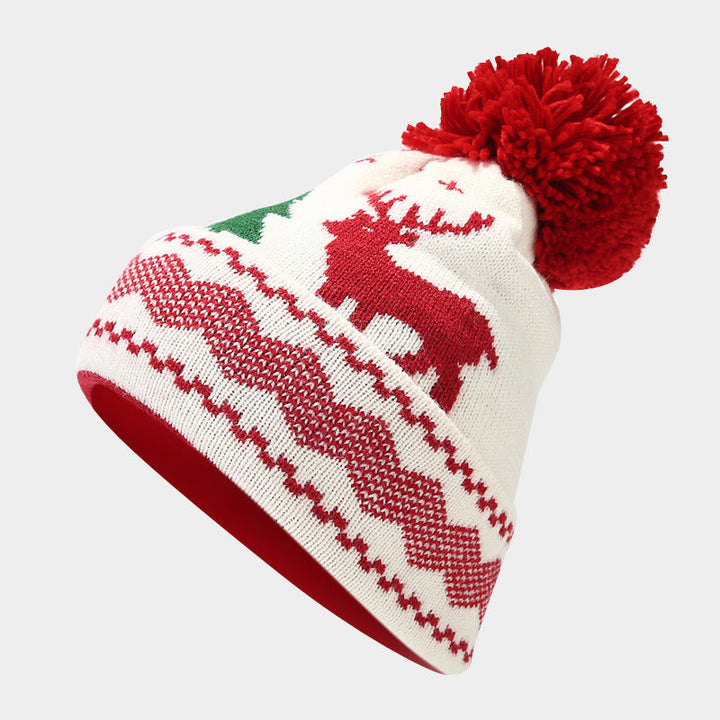 Drune | Weihnachtsrentiermuster Muster Mütze Schal Handschuhe Set (6 Farben)