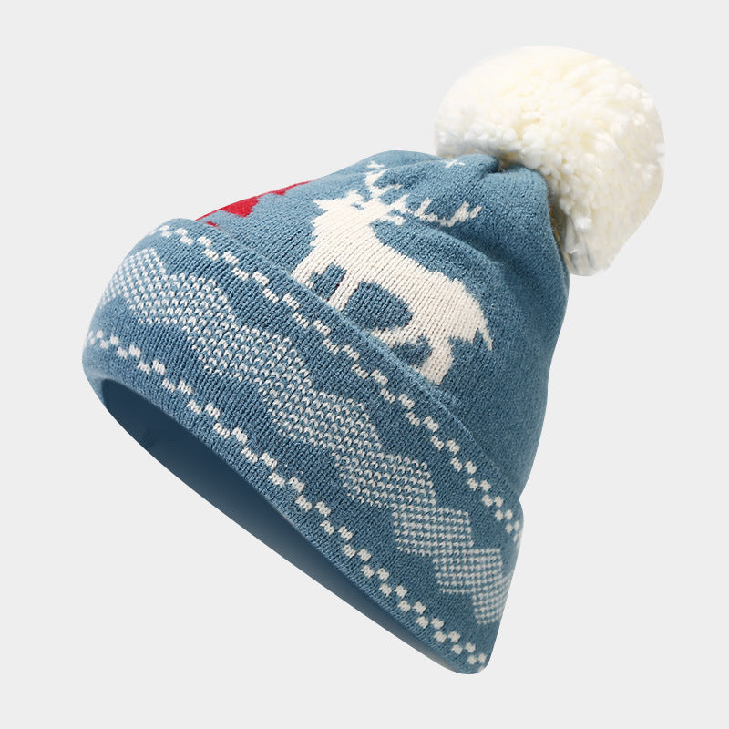 Drune | Weihnachtsrentiermuster Muster Mütze Schal Handschuhe Set (6 Farben)